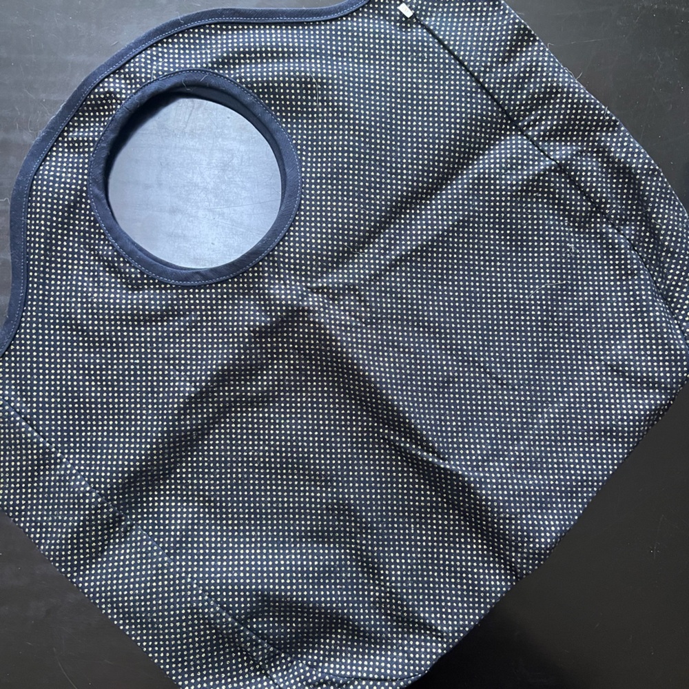 Navy Blue Polka Bag